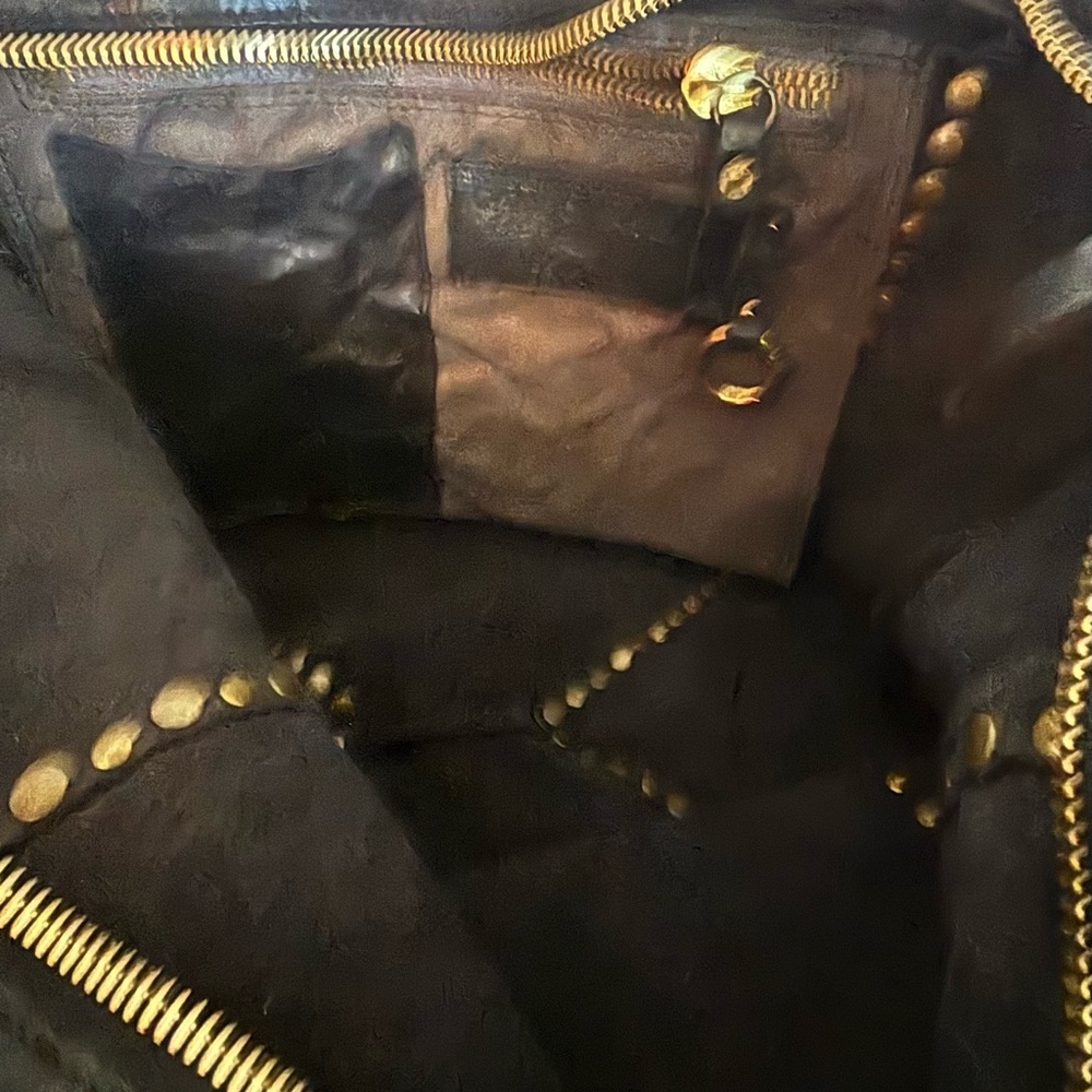 Campomaggi Black Leather Tote Bag with Studs - New with Tags - Picture 9 of 9